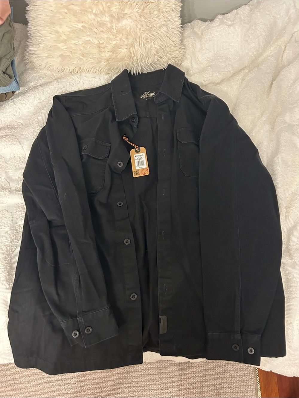 Men's Black Lightweight Shirt Jacket